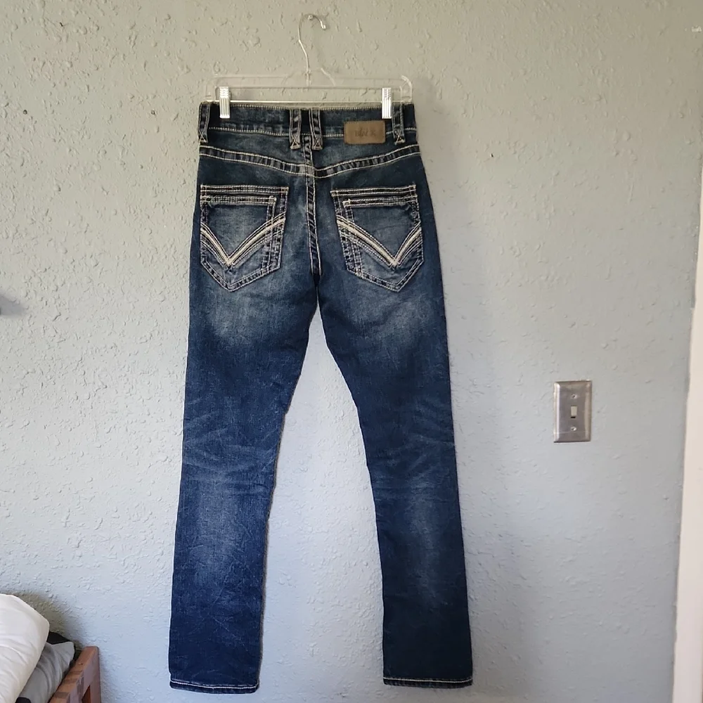 Buckle Men's Dark Blue Straight Jeans - Picture 2 of 6